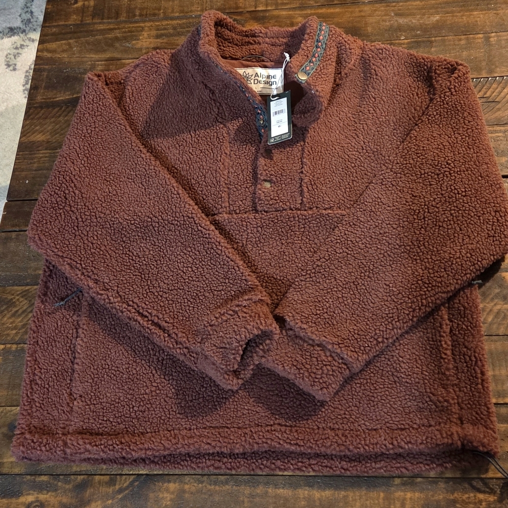 Alpine Design Burgundy Teddy Jacket